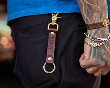Load image into Gallery viewer, Sancho's Tacos Red Leather Key Chain