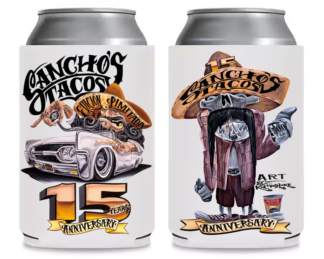 15 Year Anniversary Sancho's Koozie