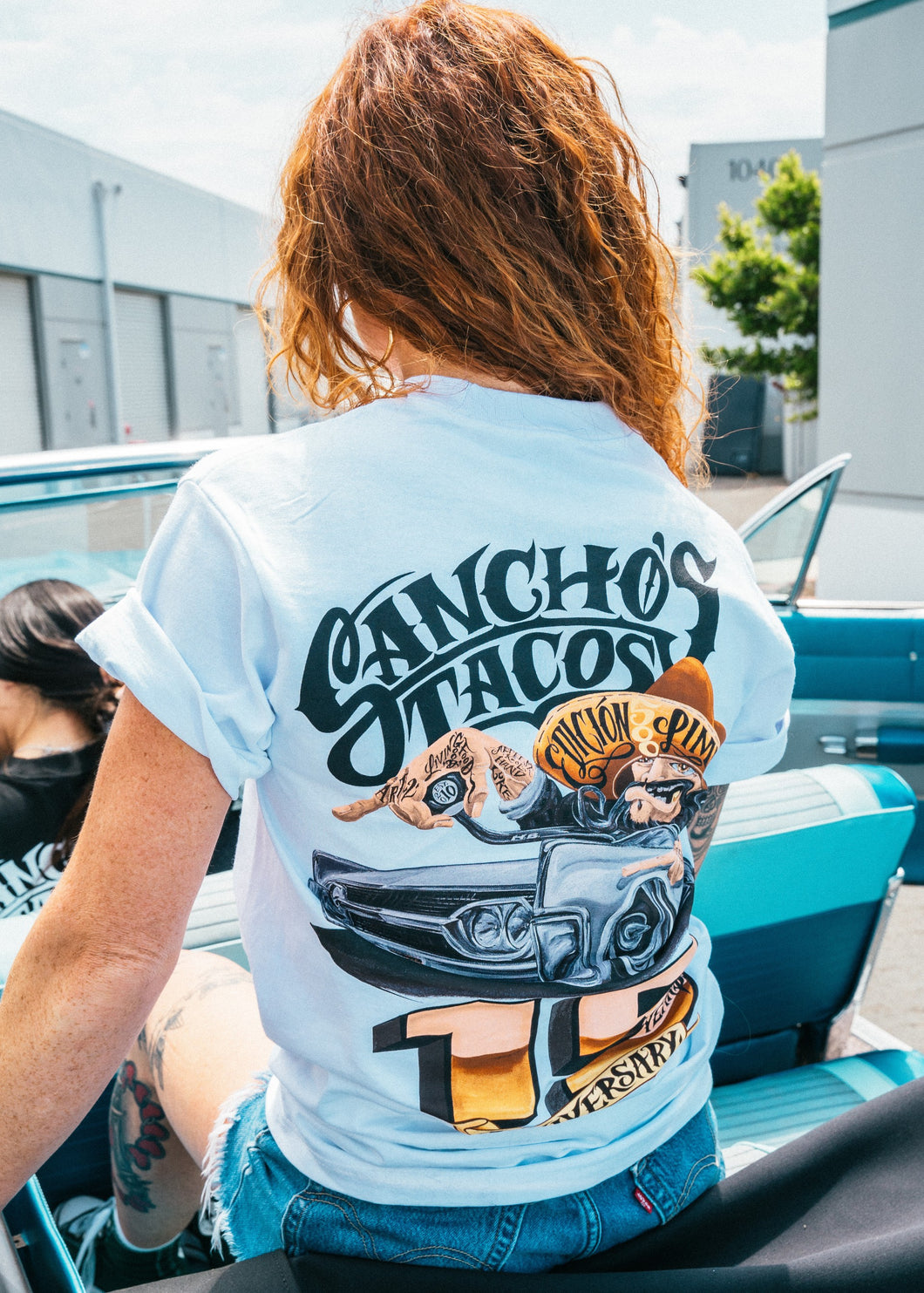 Sancho's 15 Year Anniversary Tee in White