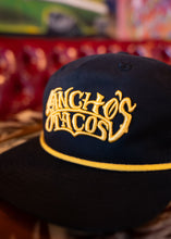 Load image into Gallery viewer, Sancho&#39;s Tacos Snapback in Black and Gold
