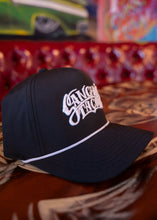 Load image into Gallery viewer, Sancho&#39;s Tacos Snapback with Braid in Black &amp; White
