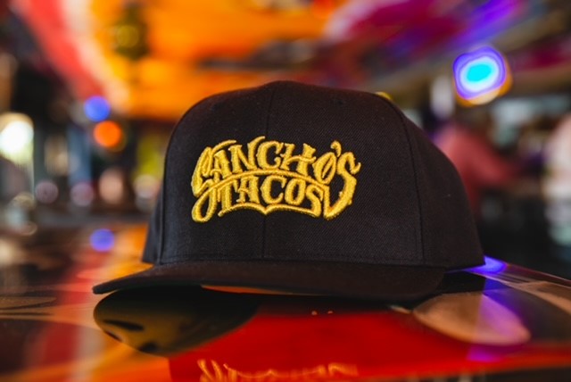 Black Sancho's Hat Featuring Gold Stitch Logo